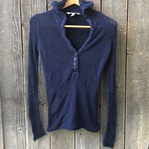 NavyLong sleeve hooded sweater Aero medium